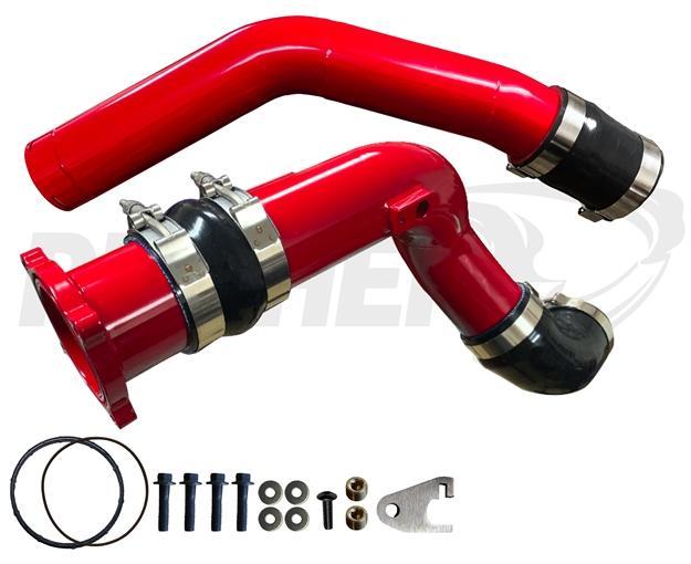 2011-2014 Powerstroke 3" Charge Tube Set w/ Throttle Valve Replacement (PFP1114KTR)-Intercooler Piping-Pusher-PFP1114KTR_R-Dirty Diesel Customs