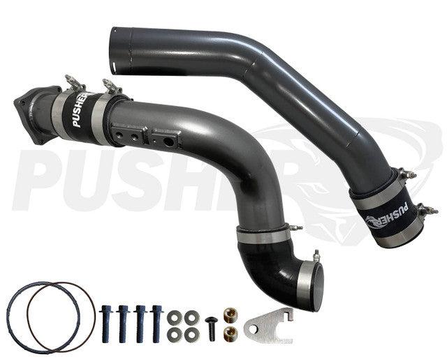 2011-2014 Powerstroke 3" Charge Tube Set w/ Throttle Valve Replacement (PFP1114KTR)-Intercooler Piping-Pusher-PFP1114KTR_T-Dirty Diesel Customs