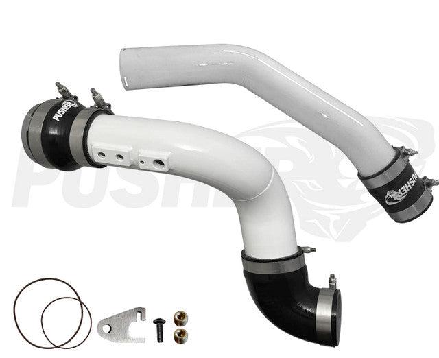 2011-2014 Powerstroke 3" Charge Tube set w/ Throttle Valve Adapter (PFP1114KTA)-Intercooler Piping-Pusher-PFP1114KTA_W-Dirty Diesel Customs