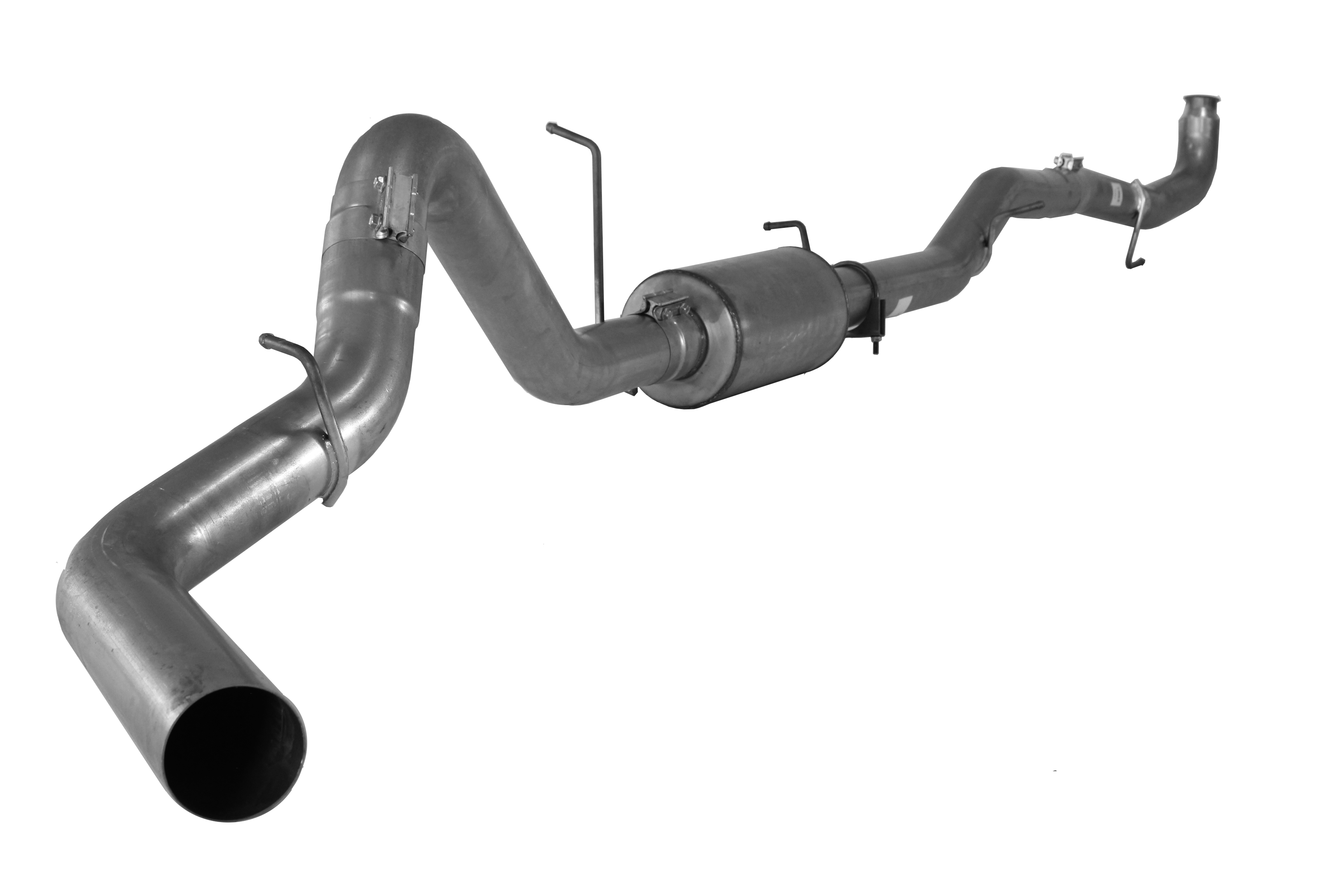 2011-2015 Duramax 4" Downpipe Back Exhaust System w/ Muffler (FLO 864)-Downpipe Back Exhaust System-Flo-Pro-431016-Dirty Diesel Customs