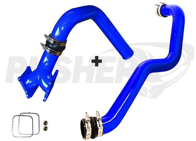 2011-2016 Duramax SuperMax Intake System w/ 3" Driver-side Charge Tube (Gloss Blue) (garage-sale-PGD1116SKT_U2)-Intake Kit-Pusher-garage-sale-PGD1116SKT_U2-Dirty Diesel Customs