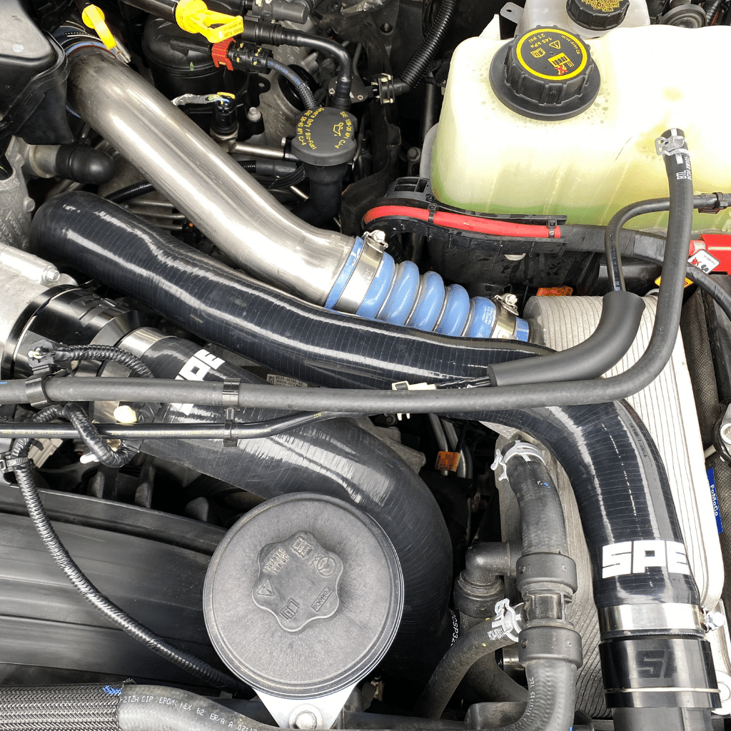 2011-2024 Powerstroke Upper Radiator Hose (SPE-S100164)-Radiator Hose-SPE Motorsport-Dirty Diesel Customs