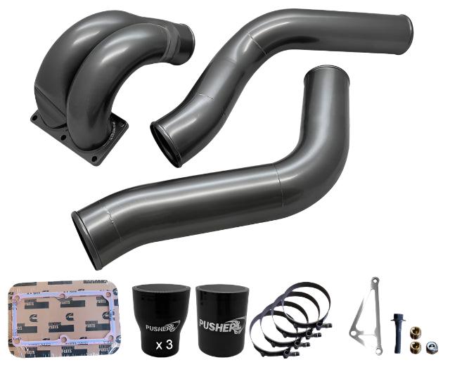 2013-2018 Cummins 3.5" Mega Intake System w/ Passenger-Side Intercooler Tube (PRC1318MW)-Intake Manifold-Pusher-PRC1318MW_T-Dirty Diesel Customs