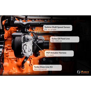 2013-2018 Cummins 63mm FMW Holset VGT Cheetah Turbocharger (FPE-351-1317)-Stock Turbocharger-Fleece Performance-FPE-351-1317-Dirty Diesel Customs