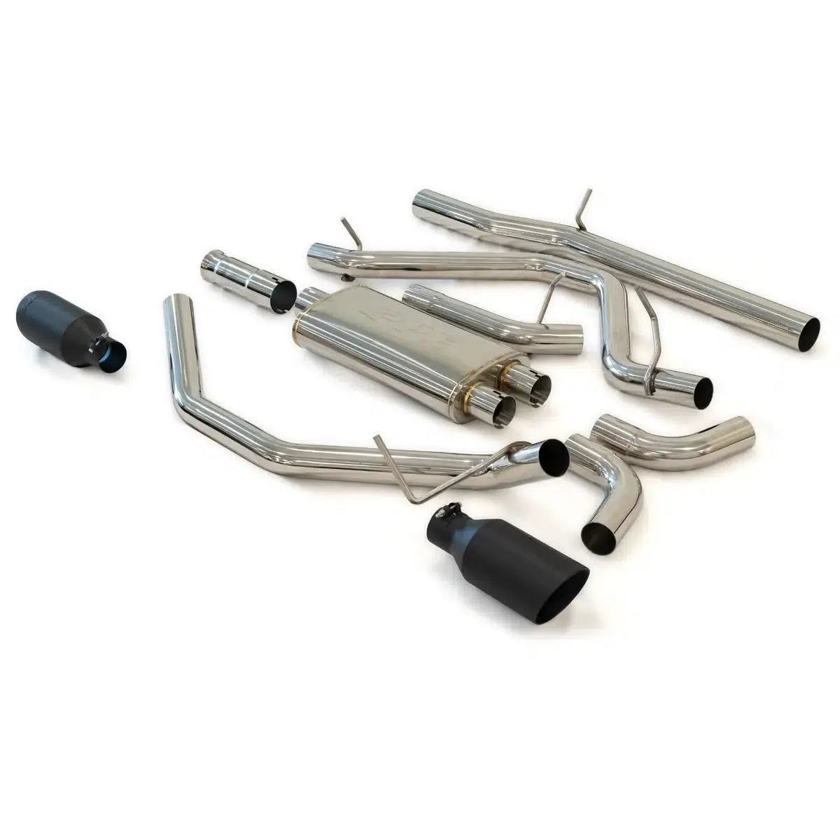 2014-2018 GM 1500 Cat-Back Exhaust System Kit 2.5" W/ Dual Tips SS (11704X0X0)-Exhaust System Kit-PPE-Dirty Diesel Customs