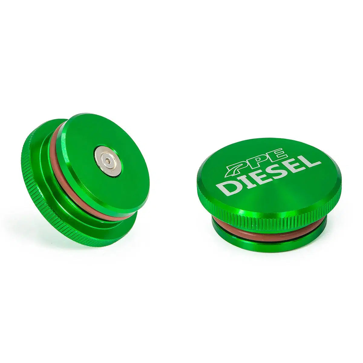 2014+ Cummins Anodized Green Billet Aluminum Fuel Cap Magnetic (273001000)-Fuel Cap-PPE-273001000-Dirty Diesel Customs