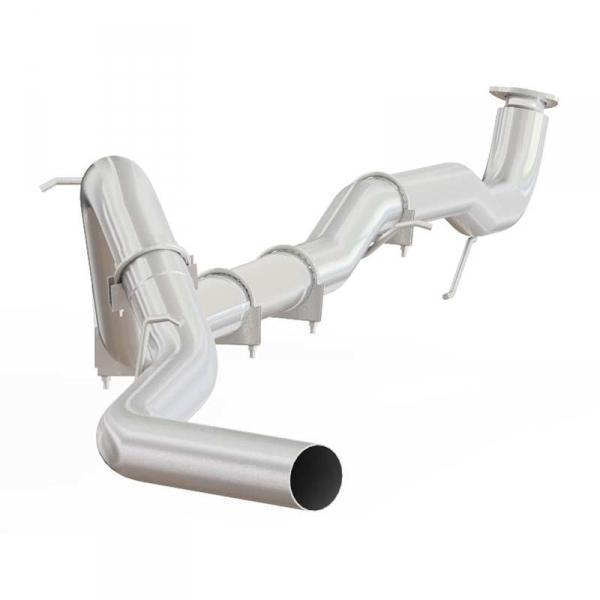 2015.5-2016 Duramax SS 4" Downpipe Back Exhaust - No Muffler (C6045SLM )-Downpipe Back Exhaust System-P1 Performance Products-C6045SLM-Dirty Diesel Customs