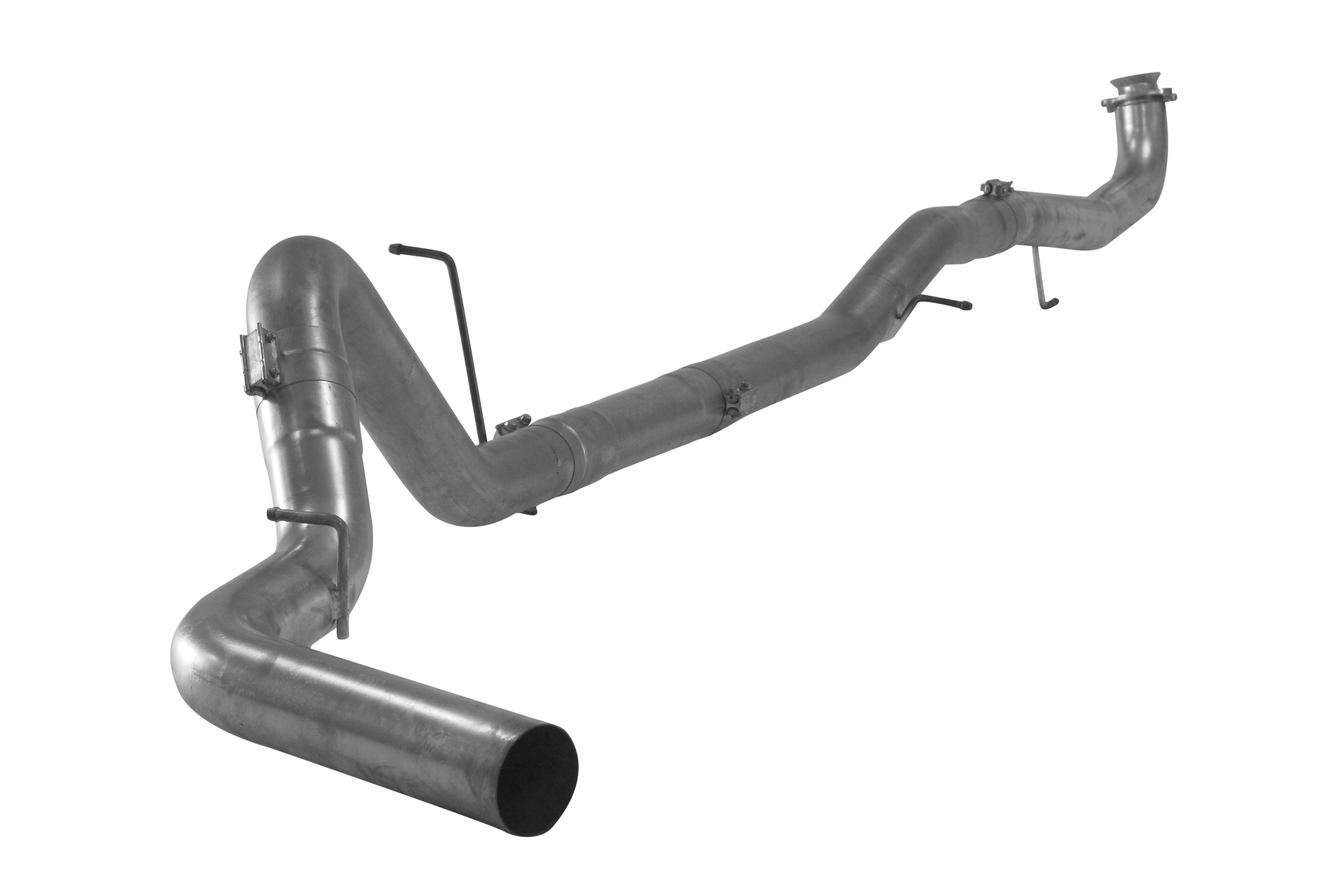 2017-2019 Duramax 4" Downpipe Back Exhaust - No Muffler (FLO-880NM)-Downpipe Back Exhaust System-Flo-Pro-431022-Dirty Diesel Customs