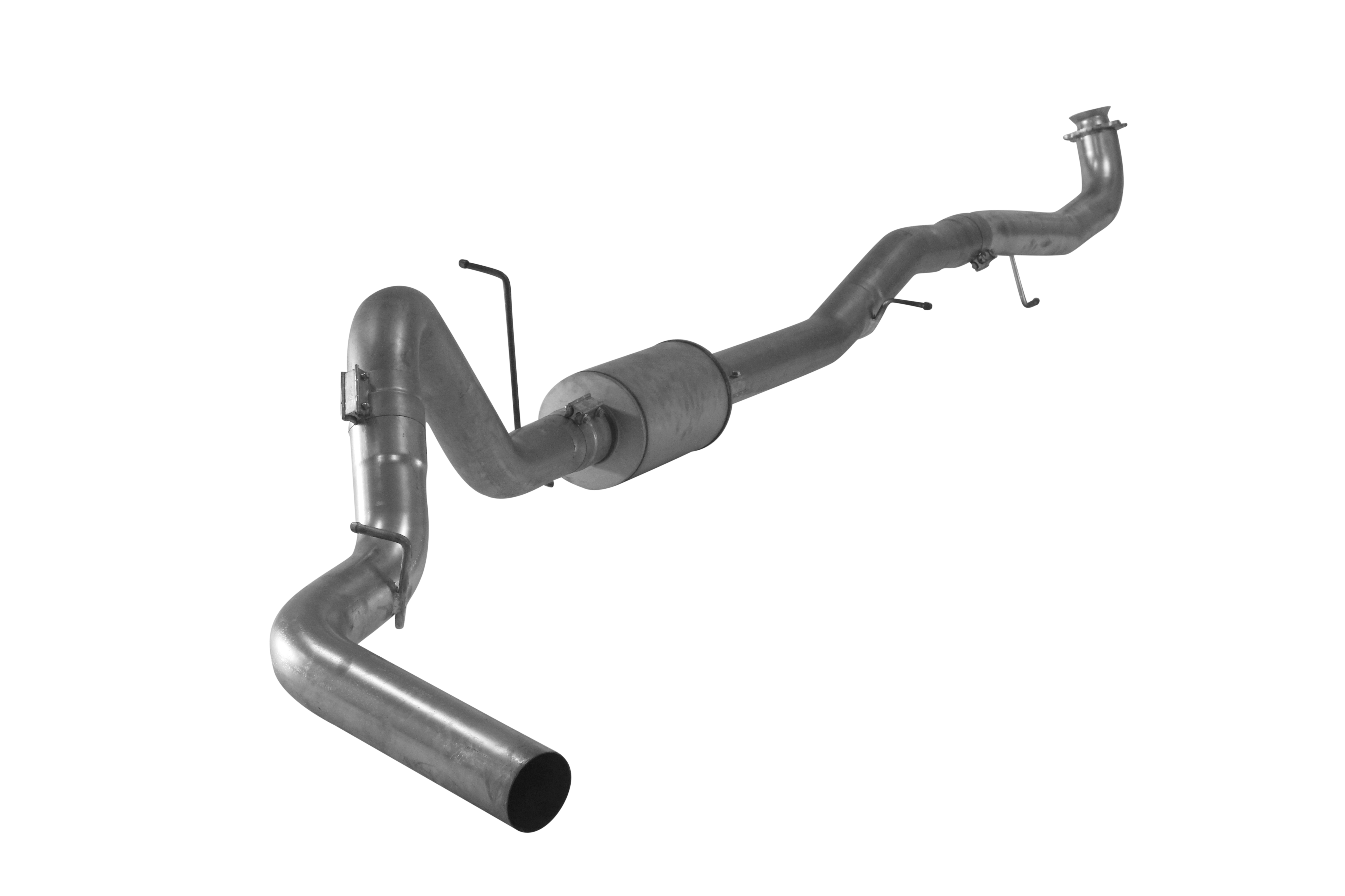 2017-2019 Duramax 4" Downpipe Back Exhaust w/ Muffler (FLO-880)-Downpipe Back Exhaust System-Flo-Pro-431021-Dirty Diesel Customs