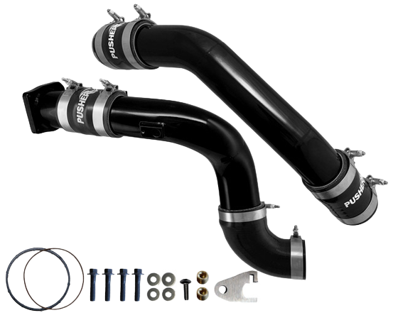 2017-2022 Powerstroke 3" Charge Tube Set w/ Throttle Valve Replacement (PFP17XXKTR)-Intercooler Piping-Pusher-Dirty Diesel Customs