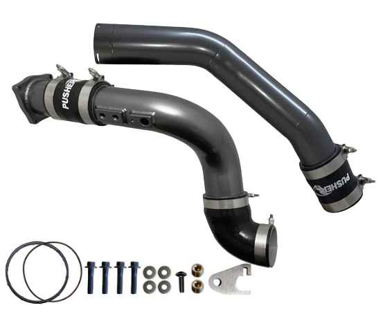 2017-2022 Powerstroke 3" Charge Tube Set w/ Throttle Valve Replacement (PFP17XXKTR)-Intercooler Piping-Pusher-Dirty Diesel Customs