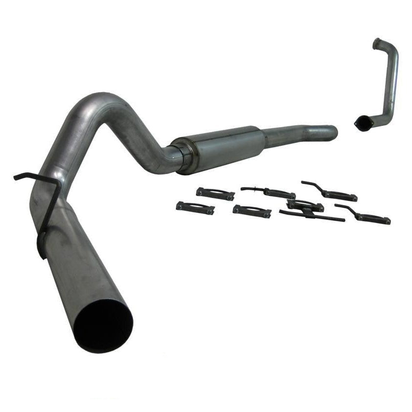 2017-2023 Duramax 4" Performance Series Downpipe-back Race Exhaust System w/ Muffler (C6056P)-Downpipe Back Exhaust System-P1 Performance Products-C6056P-Dirty Diesel Customs