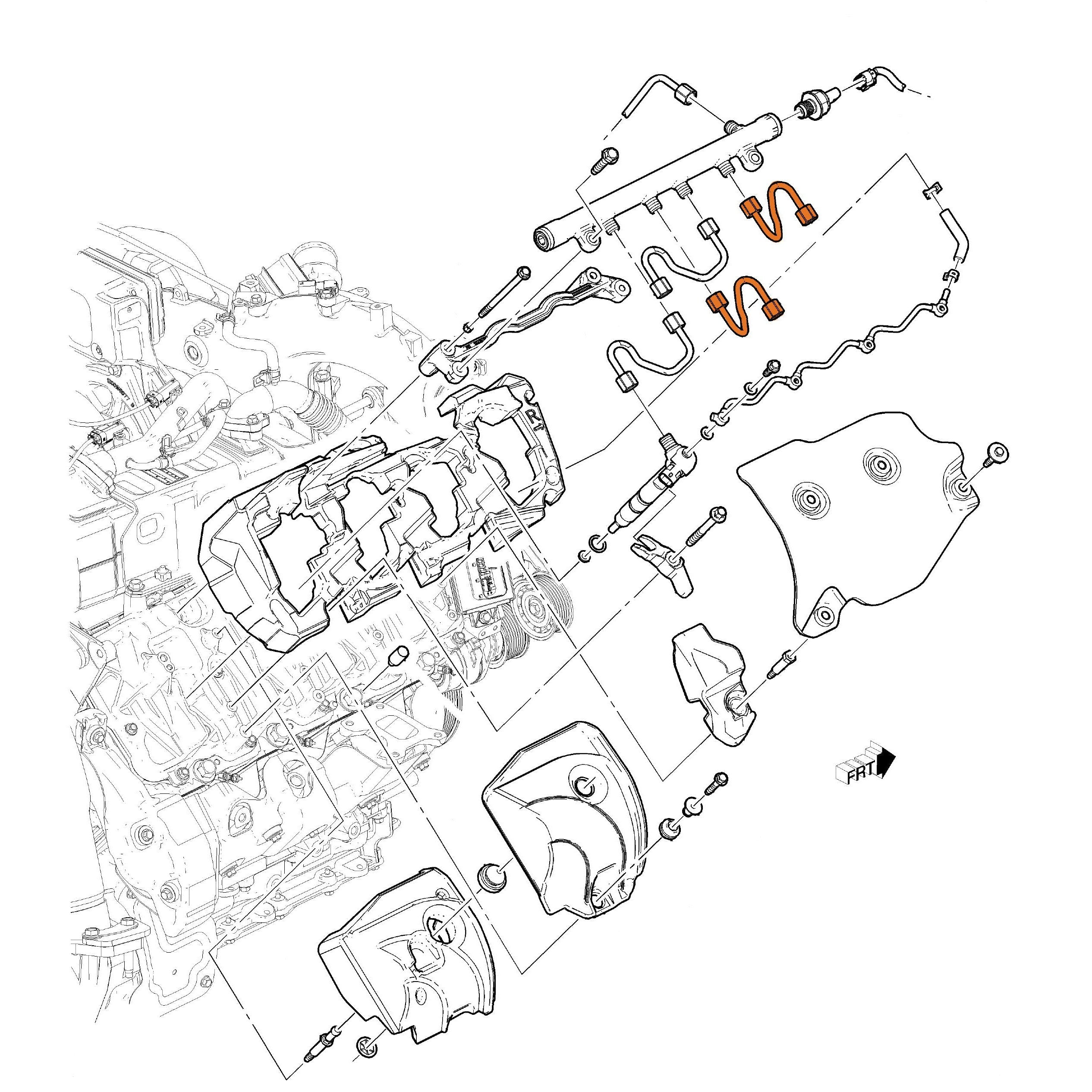 2017-2024 Duramax Injector Feed Line Cylinder 1-3-6-8 (12685924)-Injector Lines-Merchant Auto-12685924-Dirty Diesel Customs