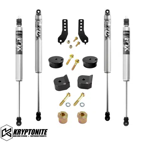 2017-2024 Powerstroke Stage 1 Leveling Kit w/ Fox Shocks (KRFD17STAGE1FOX)-Leveling Kit-KRYPTONITE-Dirty Diesel Customs