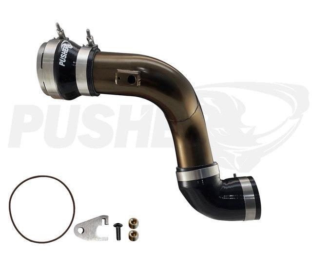 2017+ Powerstroke HD 3" Cold Side Charge Tube w/ Throttle Valve Adapter (PFP17XXBTA)-Intercooler Piping-Pusher-PFP17XXBTA_Z-Dirty Diesel Customs