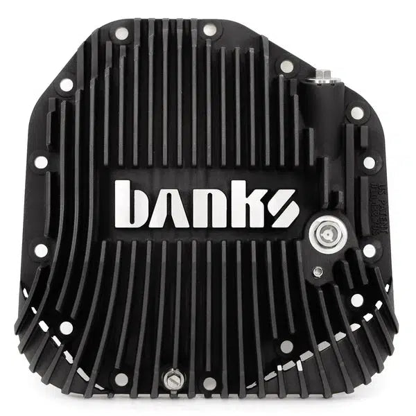 2017+ Powerstroke Ram Air Satin Black Black Differential Cover (19280)-Differential Cover-Banks Power-19282-Dirty Diesel Customs