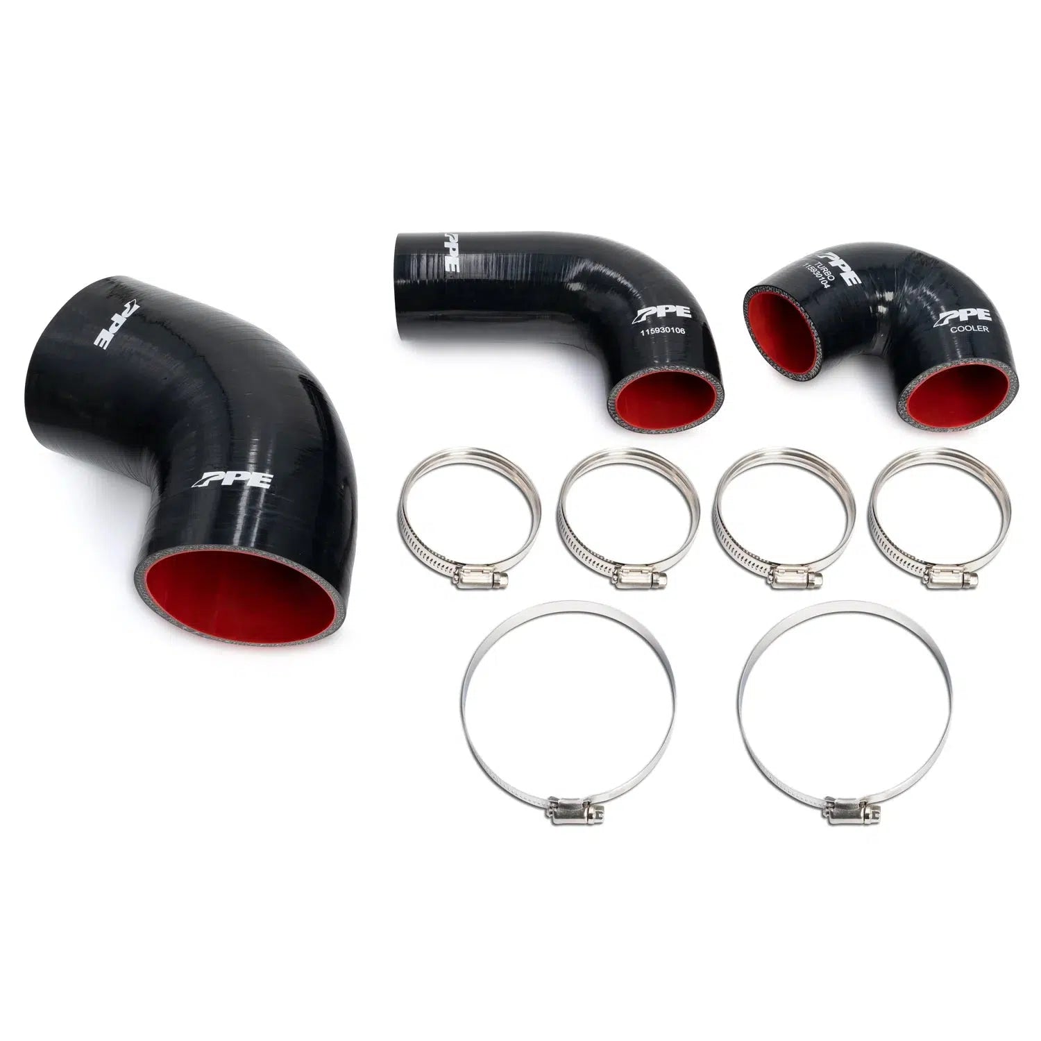 2019-2024 Duramax Performance Silicone Intake & Intercooler Hose Kit (115930100)-Intercooler Hose Kit-PPE-Dirty Diesel Customs