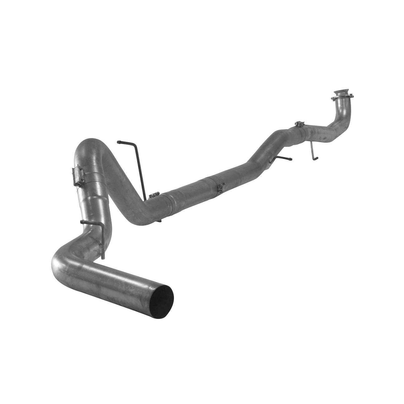 2019+ Cummins 4" Flex-Pipe Back Exhaust System No Muffler SS (FLO SS890NM)-Downpipe Back Exhaust System-Flo-Pro-Dirty Diesel Customs