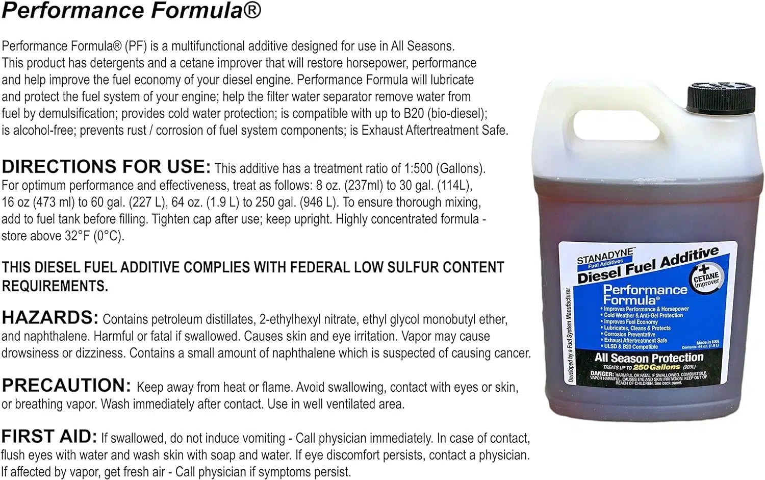 64OZ Stanadyne Diesel Fuel Additive (38566)-Fuel Additive-Stanadyne-Dirty Diesel Customs