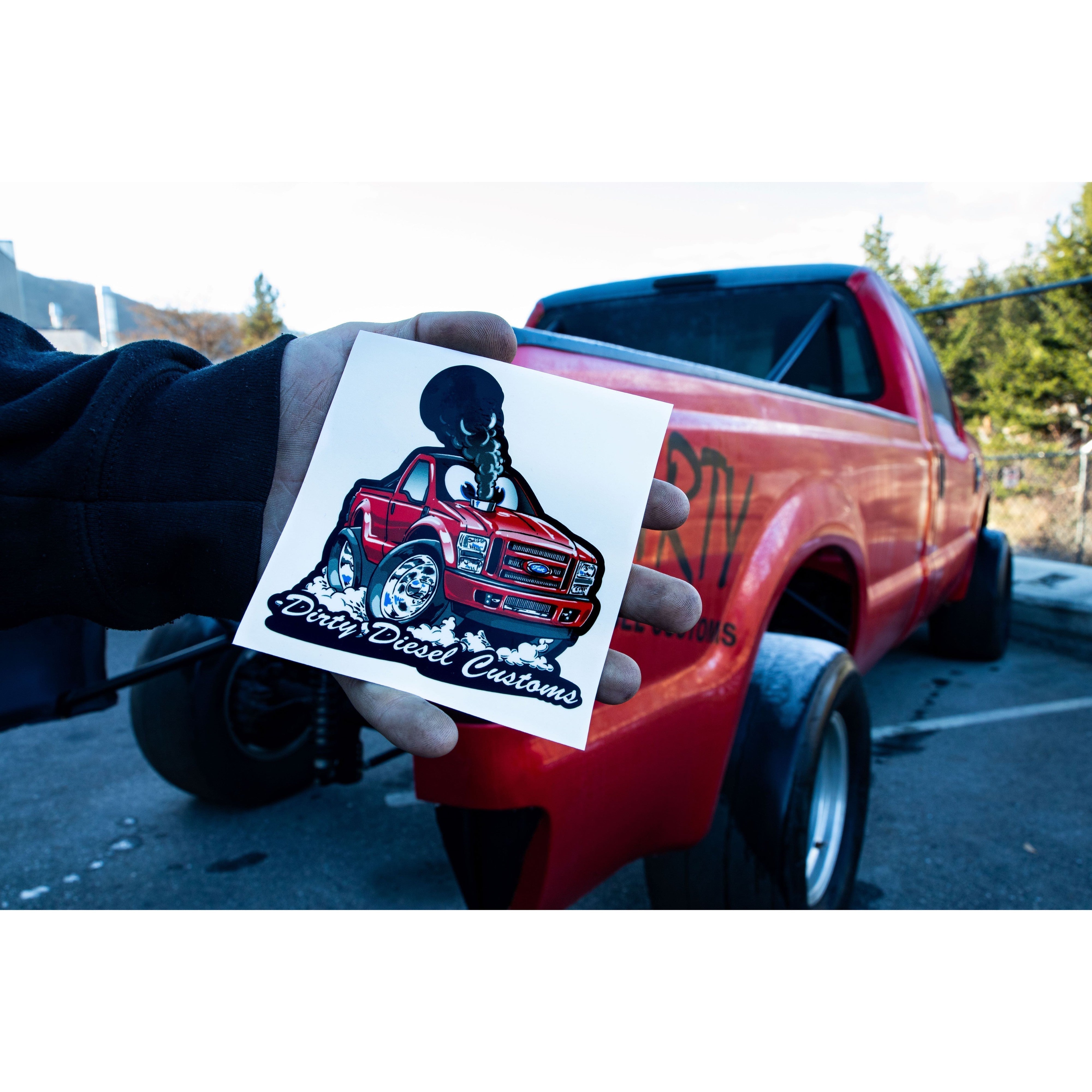 Dirty Diesel Cartoon Drag Truck Stickers-Sticker-Dirty Diesel Customs-Dirty Diesel Customs