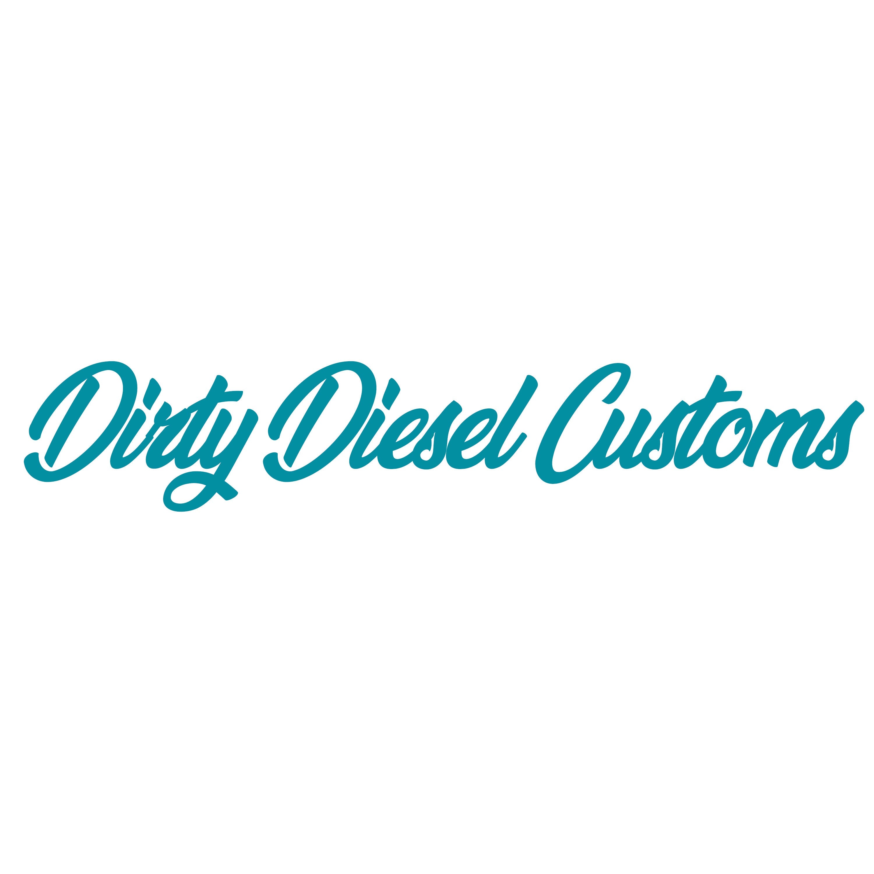 Dirty Diesel Customs Banner Sticker-Sticker-Dirty Diesel Customs-DDC-Banner-M-Teal-Dirty Diesel Customs