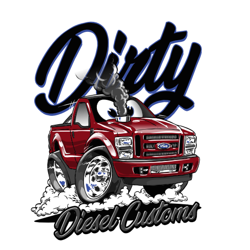 Dirty Diesel Kids Cartoon Truck T-Shirt-T-Shirt-Dirty Diesel Customs-Dirty Diesel Customs