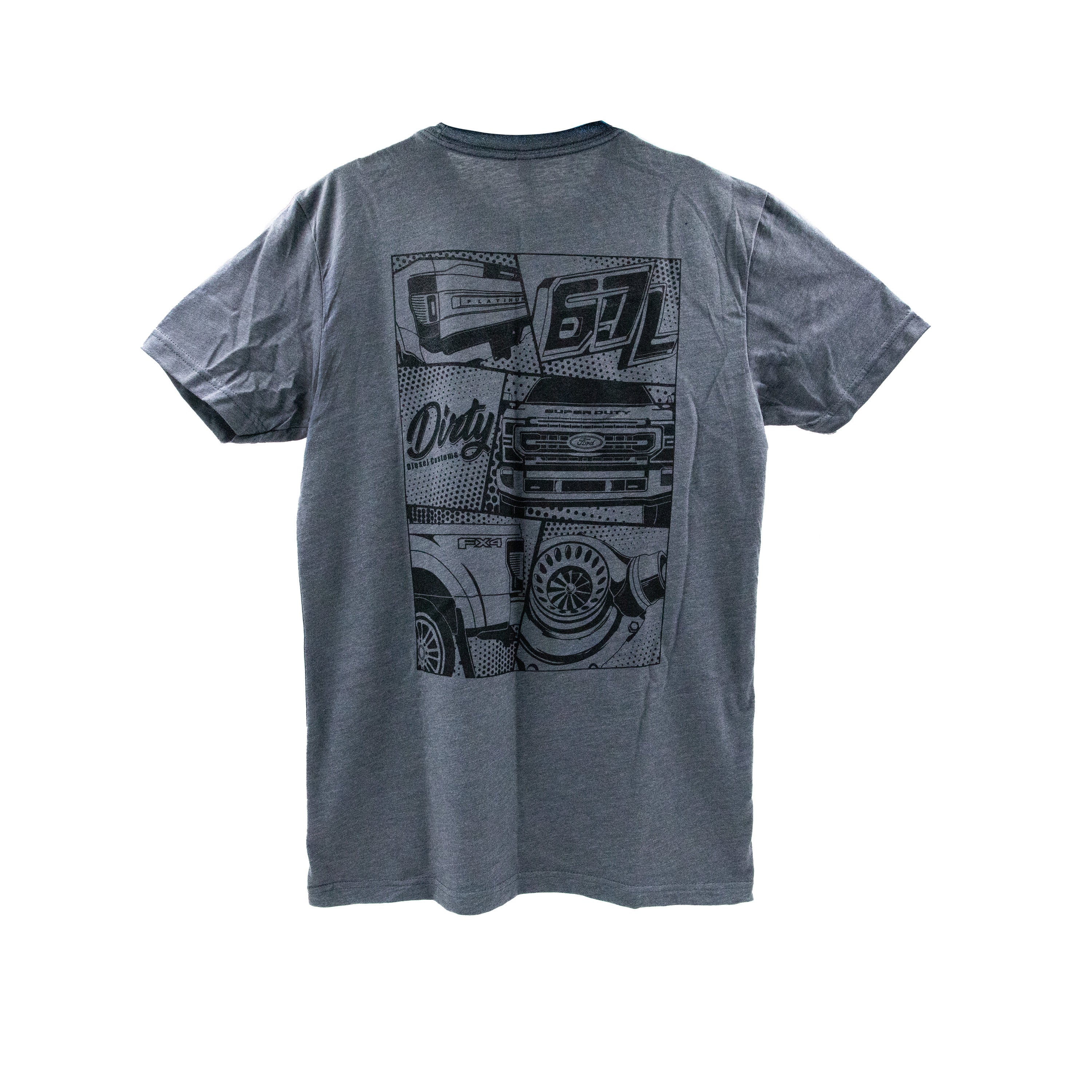 Dirty Diesel Powerstroke Graphic Tee-T-Shirt-Dirty Diesel Customs-DDC-67-Powerstroke-S-Grey-Dirty Diesel Customs