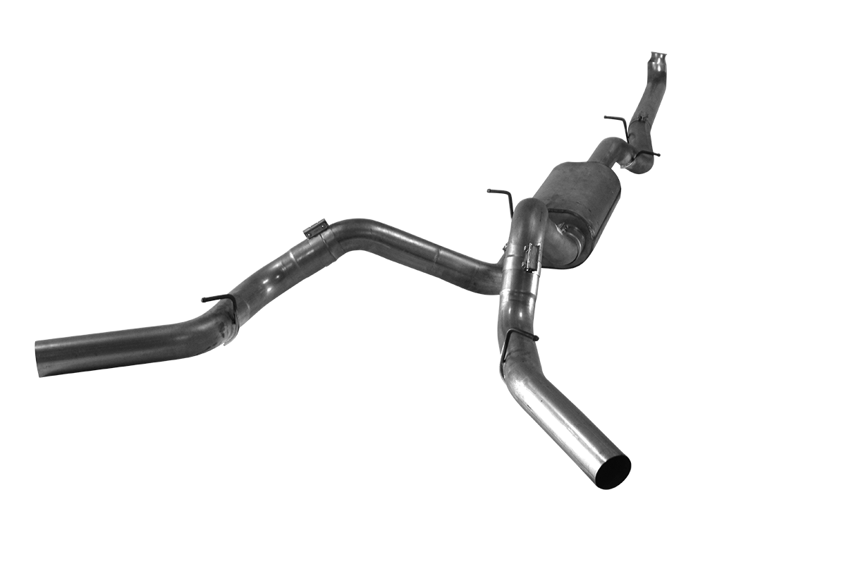 *Discontinued* 2001-2007 Duramax DRW 4" Downpipe Back Dual Exhaust w/ Muffler (FLO-726)-Downpipe Back Exhaust System-Flo-Pro-FLO-726-Dirty Diesel Customs