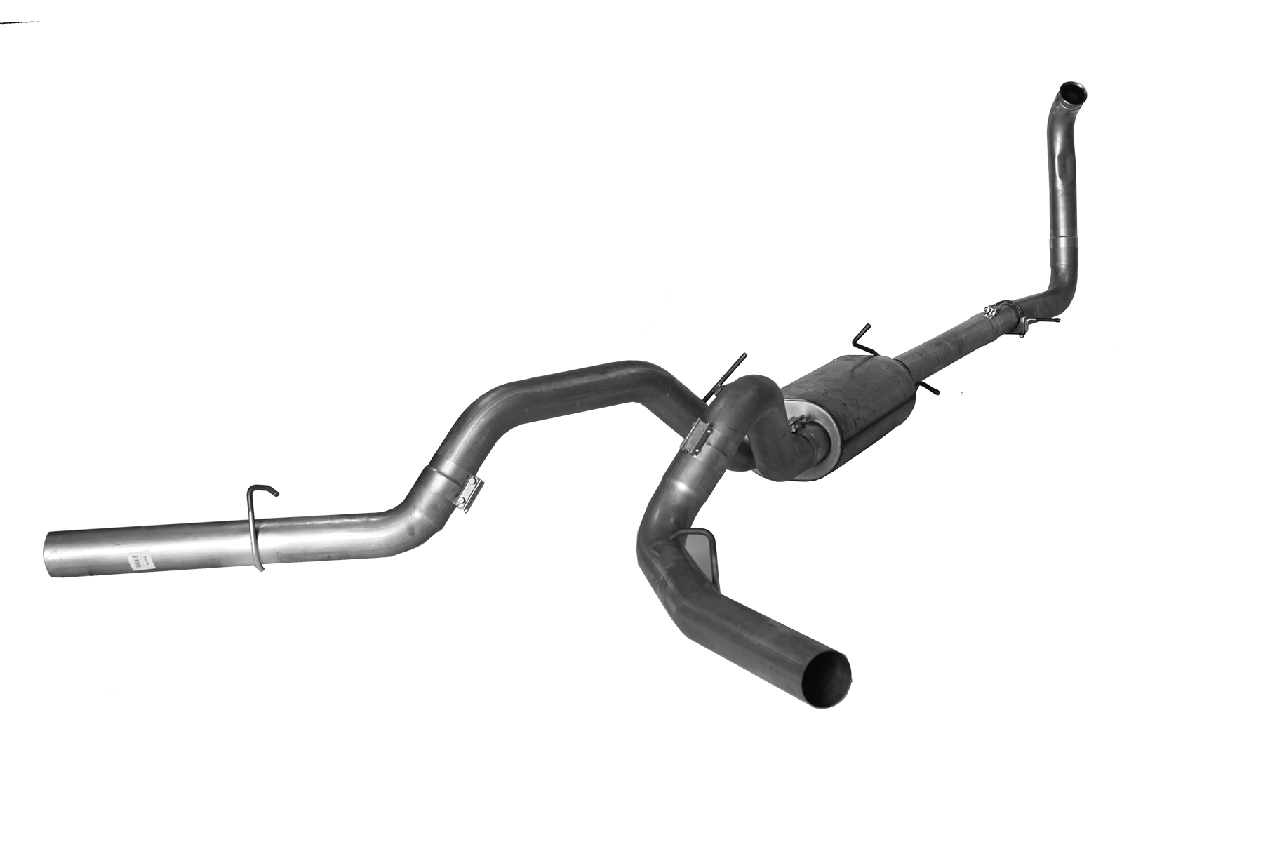 *Discontinued* 2003.5-2004 Powerstroke 4" Turbo Back Dual Exhaust System w/ Muffler (FLO-714)-Turbo Back Exhaust System-Flo-Pro-FLO-714-Dirty Diesel Customs