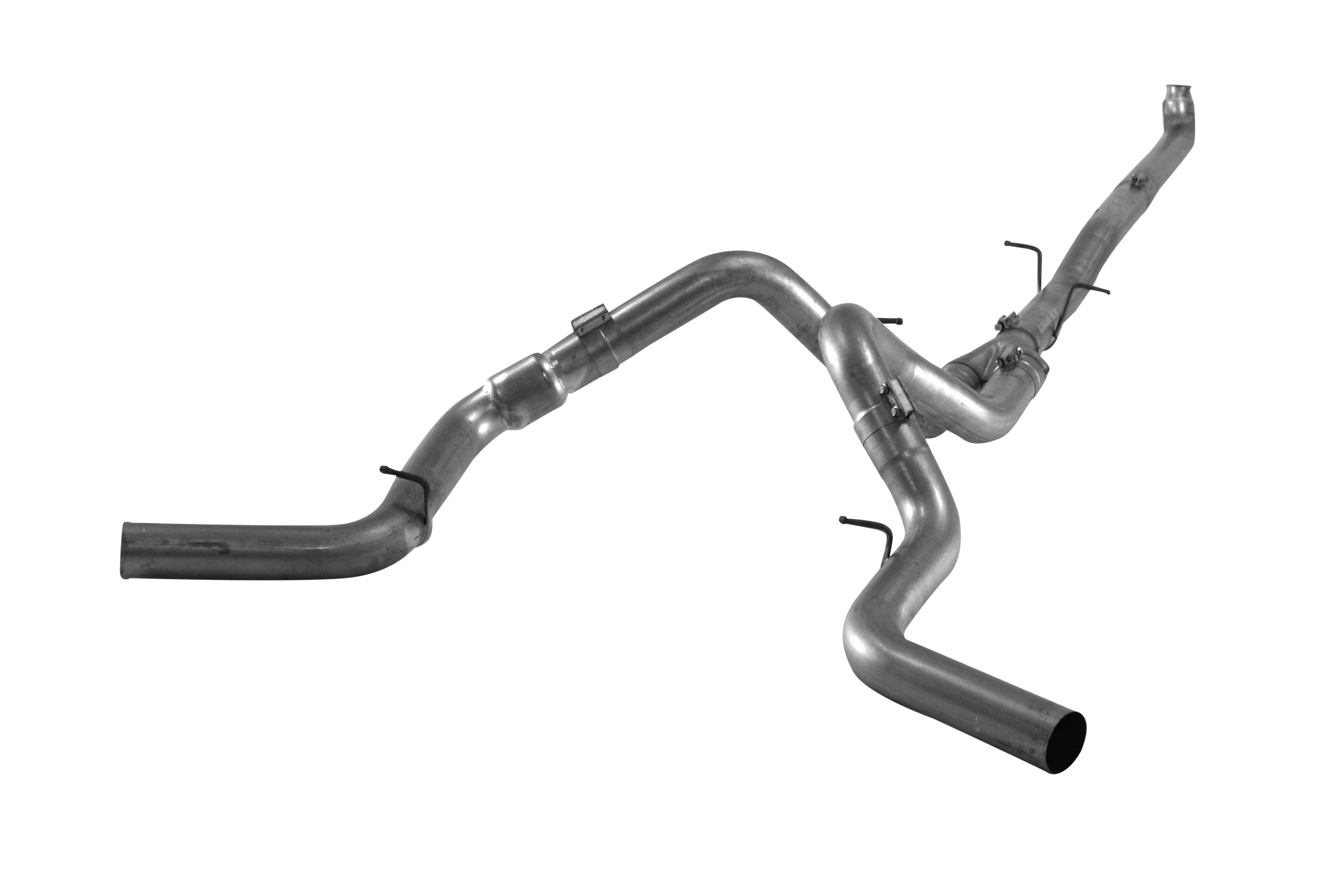 *Discontinued* 2007.5-2010 Duramax 4" Turbo Back Dual Exhaust - No Muffler (FLO 734)-Turbo Back Exhaust System-Flo-Pro-FLO-734-Dirty Diesel Customs