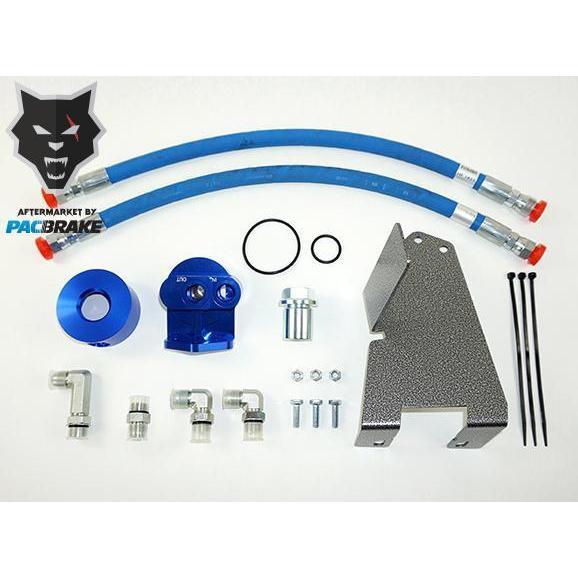 *Discontinued* 2019-2022 Cummins Remote Oil Filter Relocation Kit (HP10364)-Remote Oil Filter Mounting Kit-PACBRAKE-HP10364-Dirty Diesel Customs