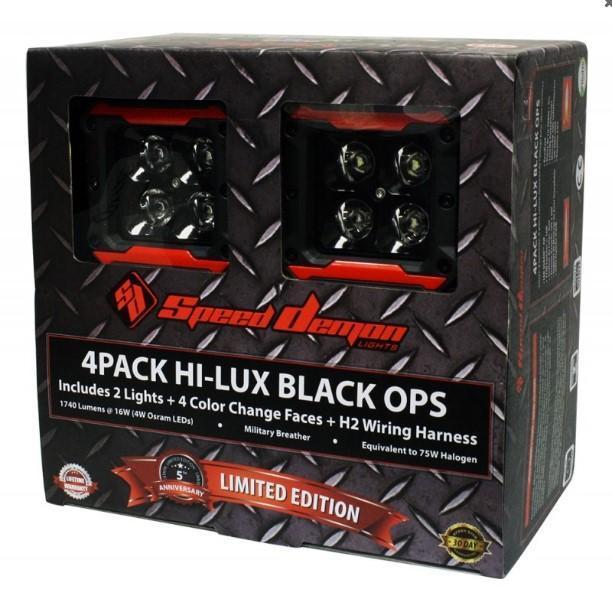 *Discontinued* 4Pack Hi-Lux Driving Light - Black Ops (10-20140)-Light Bar-Speed Demon-Dirty Diesel Customs