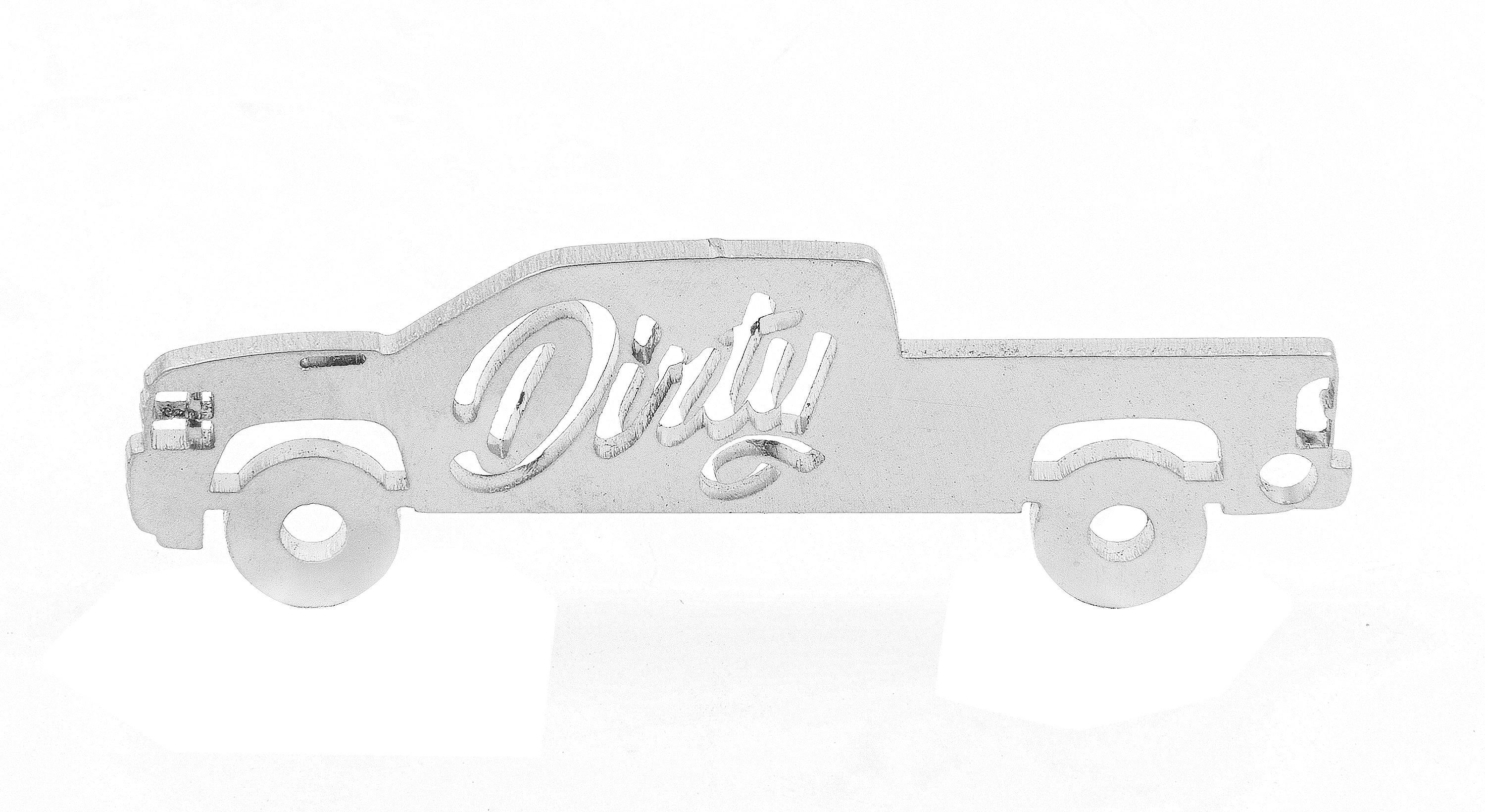 *Discontinued* Dirty Duramax Silhouette Keychain-Keychain-Dirty Diesel Customs-DDC-KEY-0421-Dirty Diesel Customs