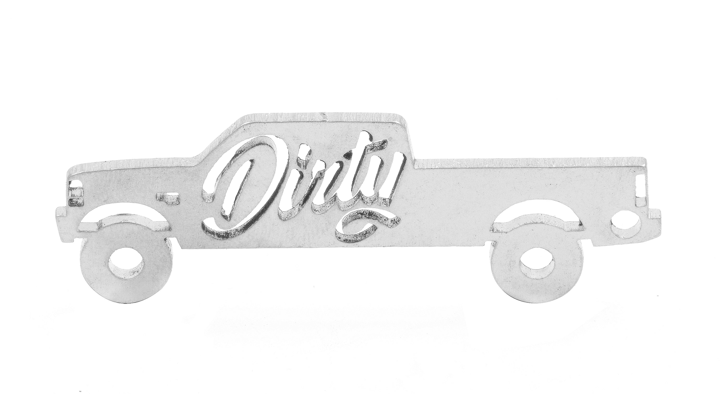 *Discontinued* Dirty Powerstroke Silhouette Keychain-Keychain-Dirty Diesel Customs-DDC-KEY-0413-Dirty Diesel Customs