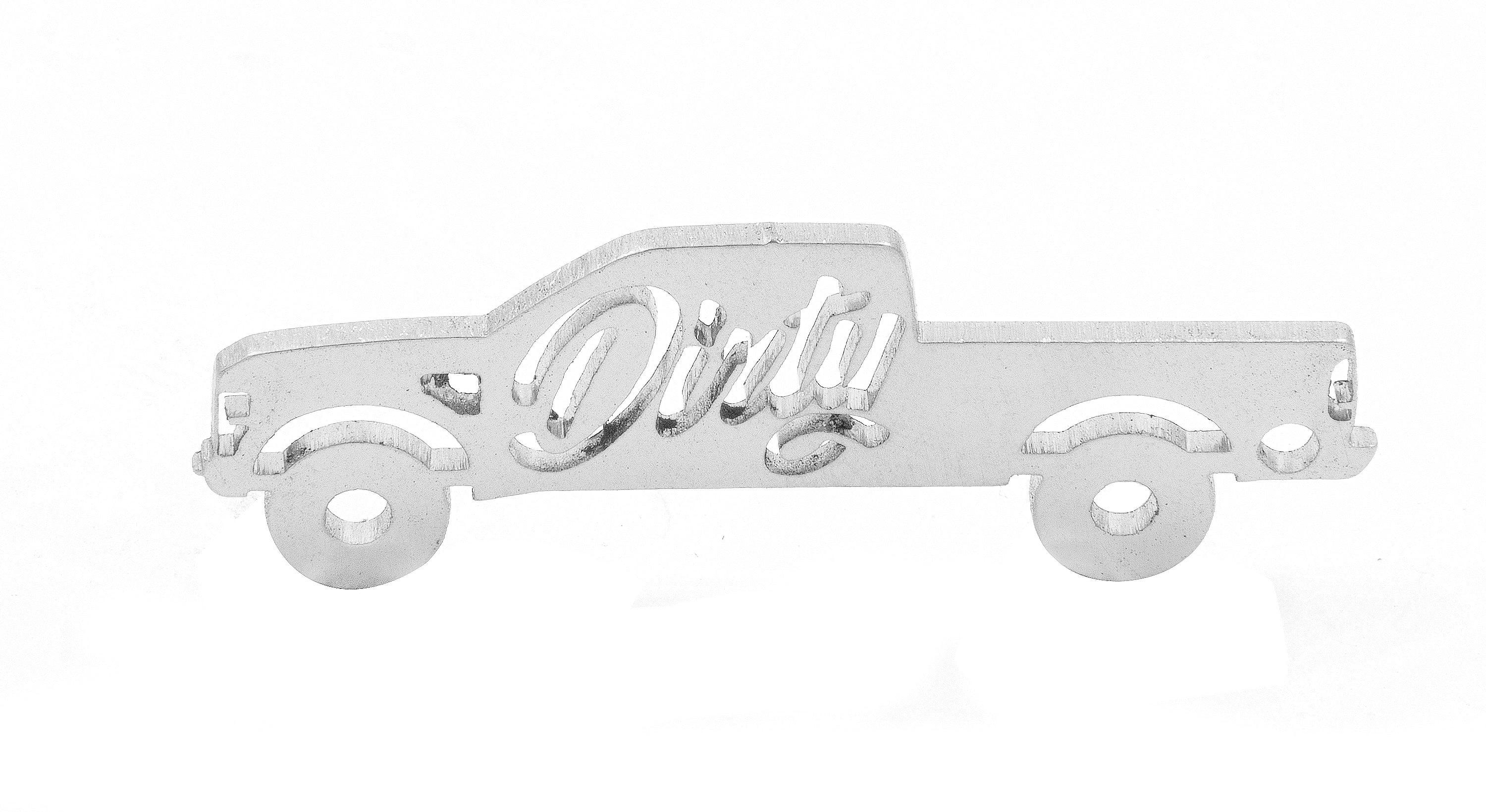 *Discontinued* Dirty Powerstroke Silhouette Keychain-Keychain-Dirty Diesel Customs-DDC-KEY-0416-Dirty Diesel Customs