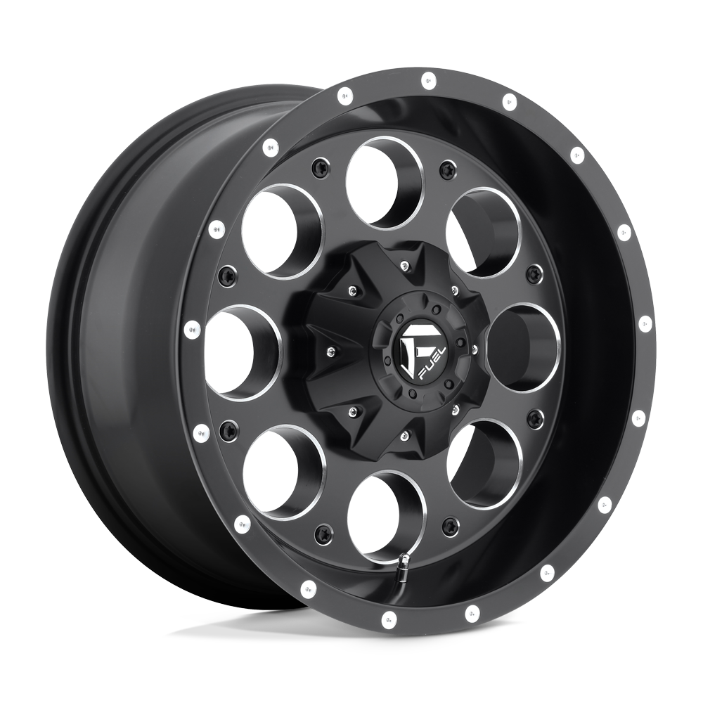 *Discontinued* Fuel 1PC D525 REVOLVER - Matte Black Milled-Wheels-Fuel-D52515000437-Dirty Diesel Customs