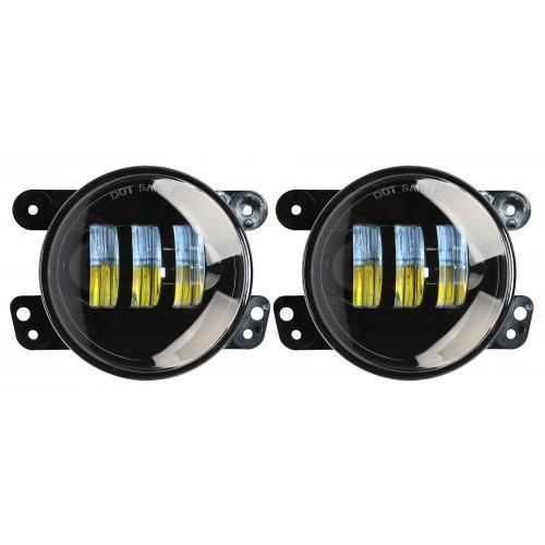 *Discontinued* Jeep Wrangler 4" Replacement Fog Light set (Black Ops) (10-20089)-Fog Lights-Speed Demon-10-20089-Dirty Diesel Customs