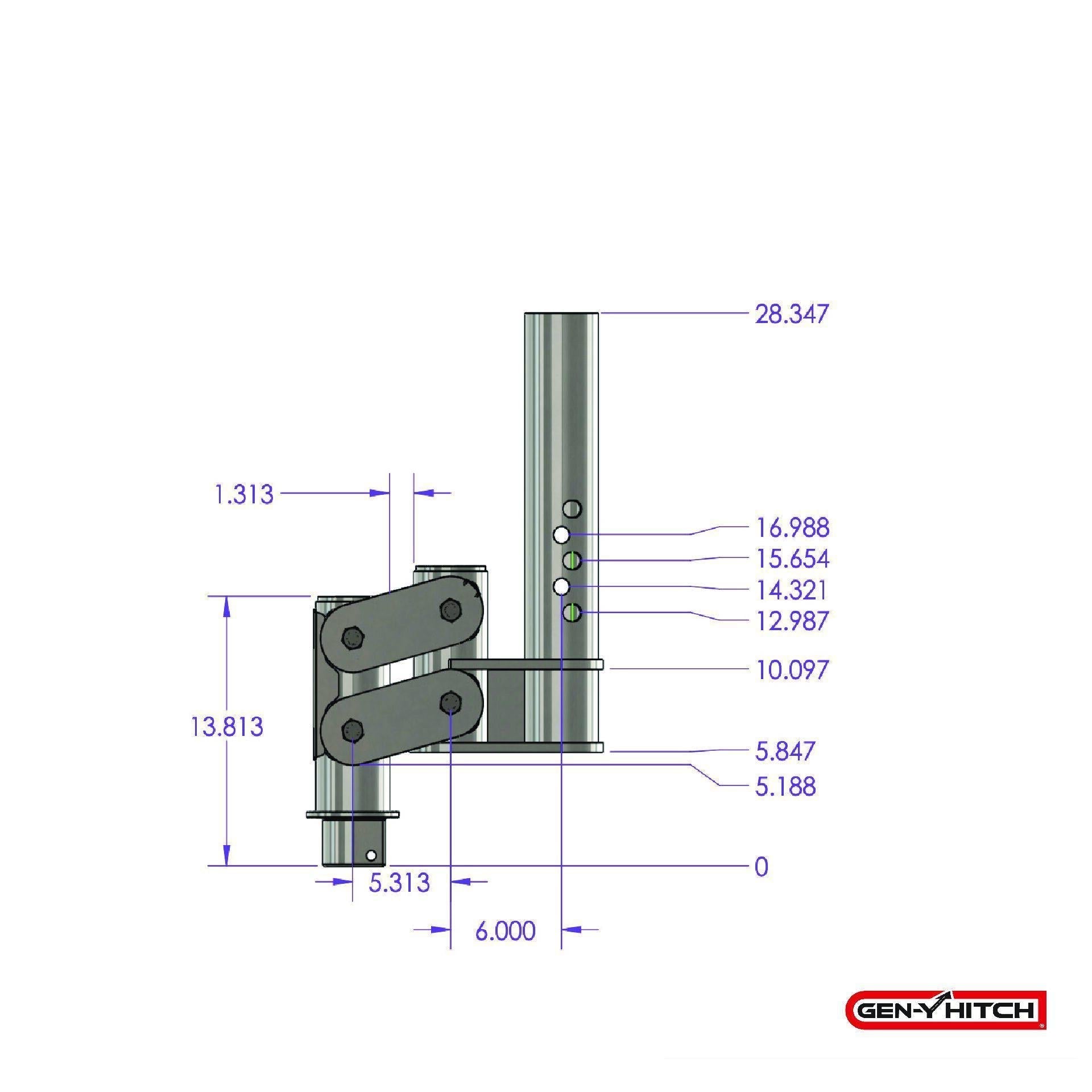 *Discontinued* Pegasus Torsion Flex 11" Extension Gooseneck Coupler (GH-7006)-Towing Accessories-Gen-Y Hitch-Dirty Diesel Customs