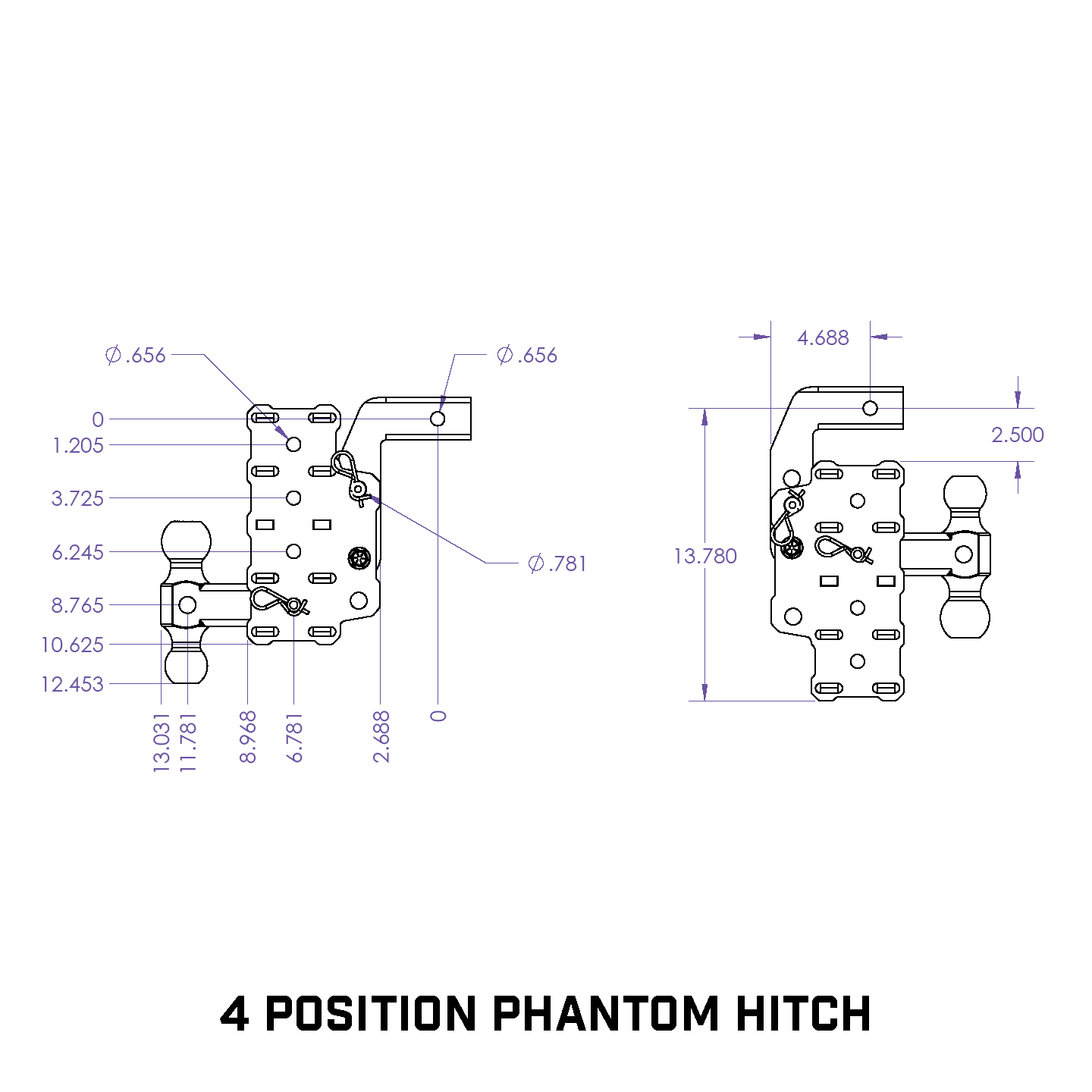 *Discontinued* Phantom 12k Drop Hitch (GH-15001)-Drop Hitch-Gen-Y Hitch-Dirty Diesel Customs