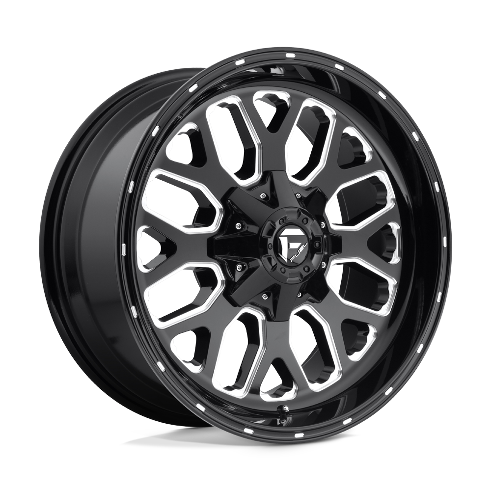 Fuel 1PC D588 TITAN - Gloss Black Milled-Wheels-Fuel-D58818909452-Dirty Diesel Customs