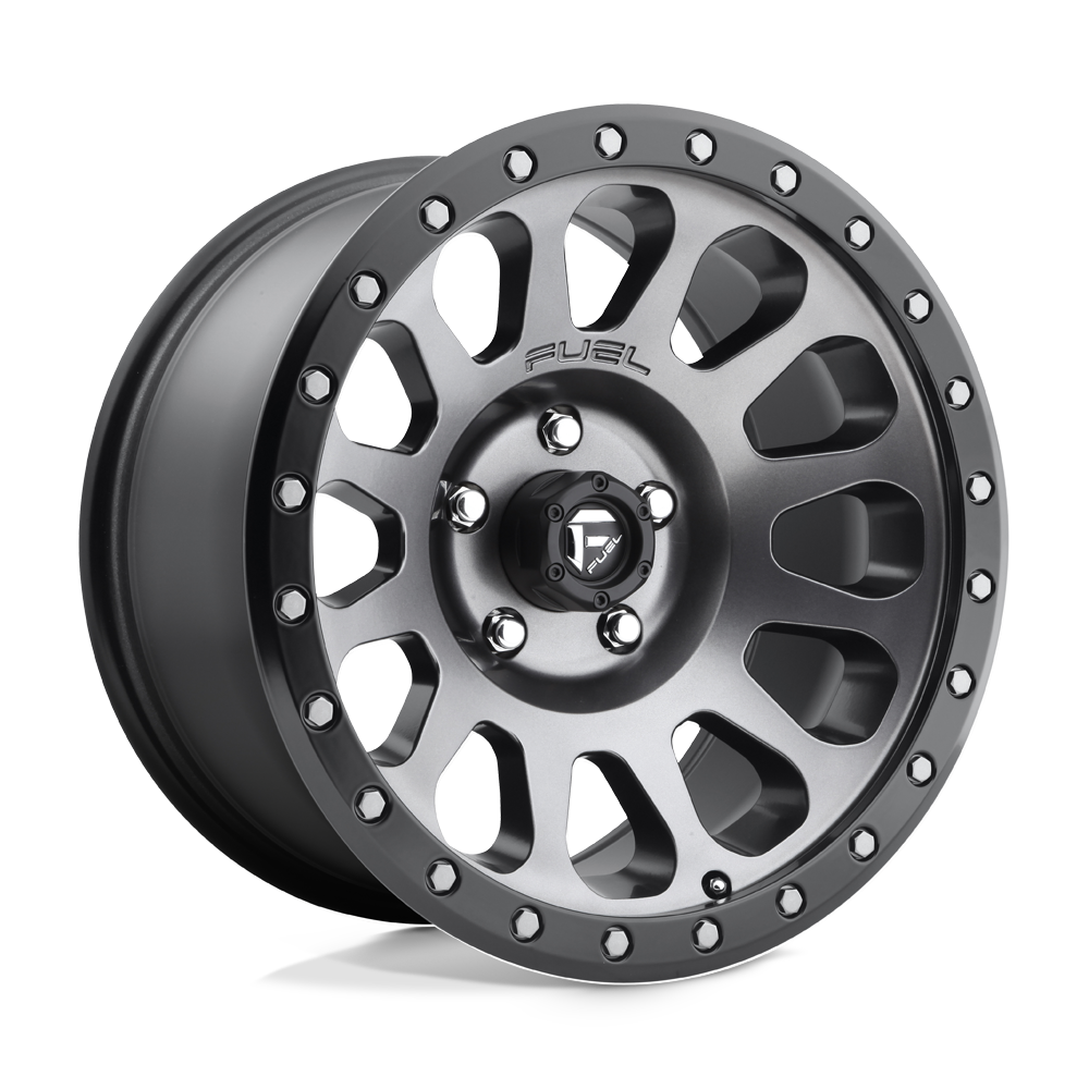 Fuel 1PC D601 VECTOR - Matte Gun Metal Black Bead Ring-Wheels-Fuel-D60117858350-Dirty Diesel Customs