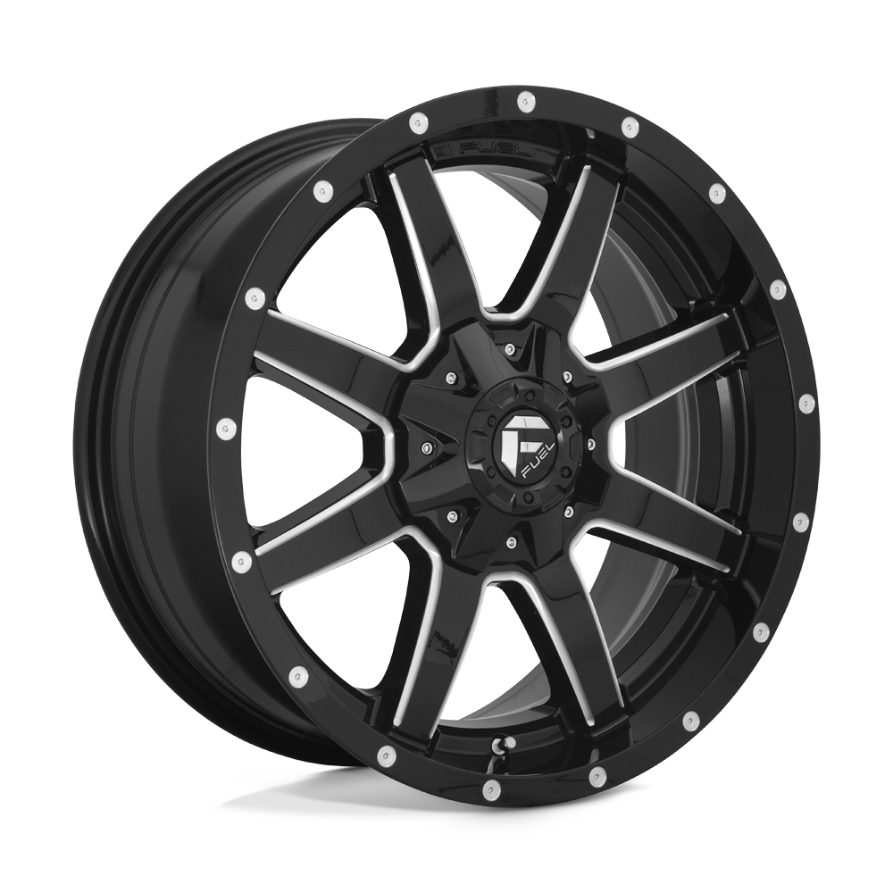 Fuel 1PC D610 MAVERICK - Gloss Black Milled-Wheels-Fuel-D6101785G157-Dirty Diesel Customs