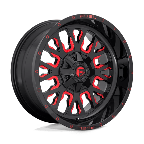 Fuel 1PC D612 STROKE - Gloss Black Red Tinted Clear-Wheels-Fuel-Dirty Diesel Customs