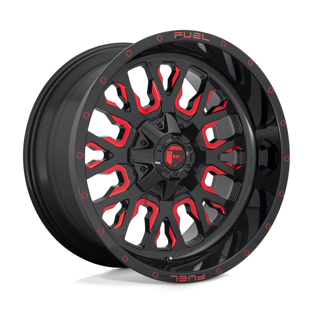 Fuel 1PC D612 STROKE - Gloss Black Red Tinted Clear-Wheels-Fuel-D61217902645-Dirty Diesel Customs