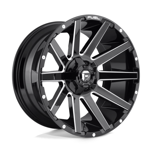 Fuel 1PC D615 CONTRA - Gloss Black Milled-Wheels-Fuel-Dirty Diesel Customs