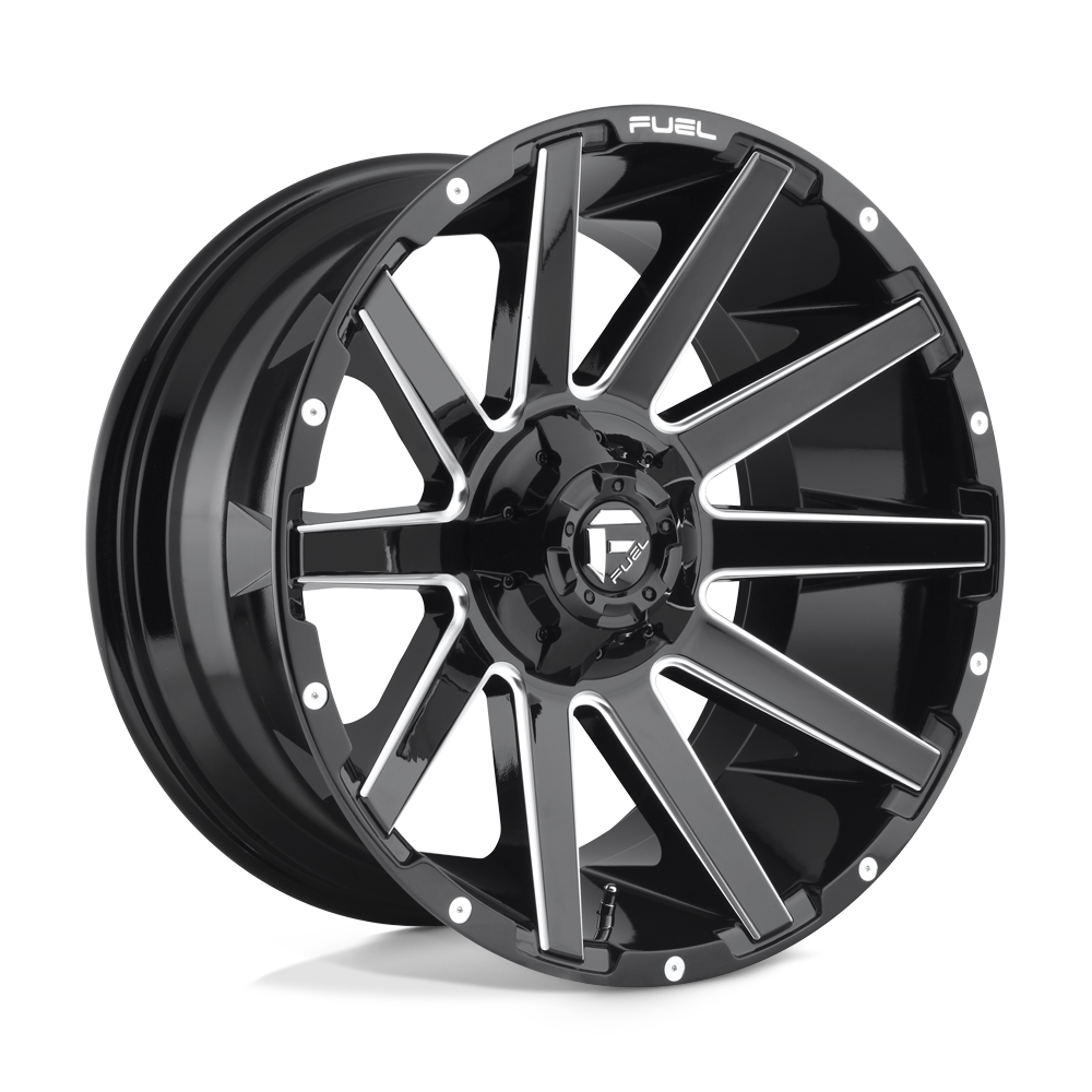 Fuel 1PC D615 CONTRA - Gloss Black Milled-Wheels-Fuel-D61518902645-Dirty Diesel Customs