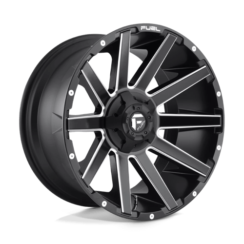 Fuel 1PC D616 CONTRA - Matte Black Milled-Wheels-Fuel-Dirty Diesel Customs