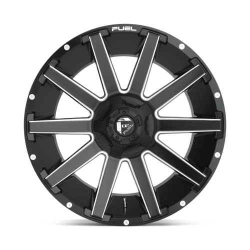 Fuel 1PC D616 CONTRA - Matte Black Milled-Wheels-Fuel-Dirty Diesel Customs