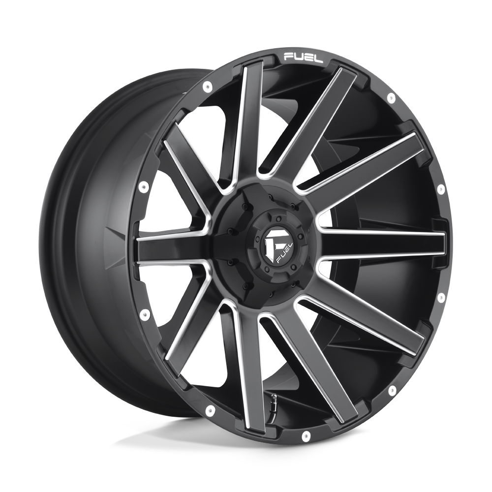 Fuel 1PC D616 CONTRA - Matte Black Milled-Wheels-Fuel-D61618909845-Dirty Diesel Customs