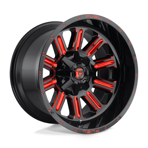 Fuel 1PC D621 HARDLINE - Gloss Black Red Tinted Clear-Wheels-Fuel-Dirty Diesel Customs